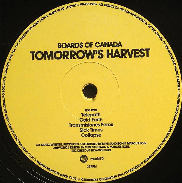Boards Of Canada – Tomorrow&#039;s Harvest (2LP)